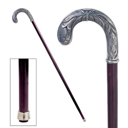 DESIGN TOSCANO The Padrone Collection: Crook Handle Pewter Walking Stick PA900